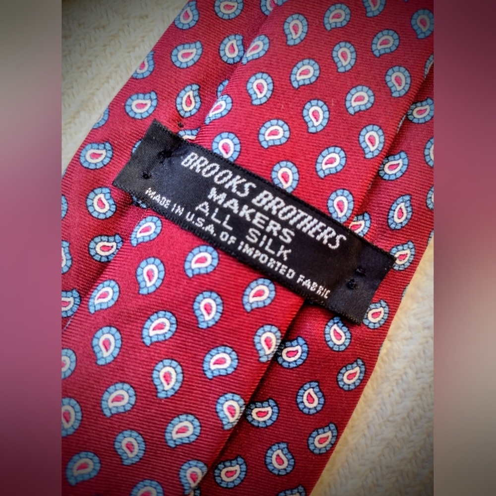 Vintage Brooks Brothers Silk Neck Tie for Men, Perfect Condition - Picture 4 of 7